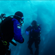 The authors collecting specimens on iceberg shown in the image above.